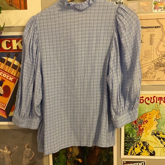 Samsoe Samsoe Light Blue "Camisa Mesji" Top - Picture 9 of 9
